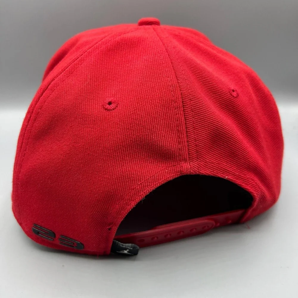 Air Jordan 23 Hat Men Red Jumpman Snap Back Cap Cow Leather Brim